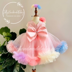 blush-flower-girl-dress-tulle-dress-birthday-girl-dress-vintage-tulle-dress-pink