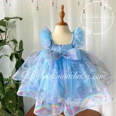 BLUE BABY DRESS | Sparkle Tutu Baby Tulle Dress | Baby Birthday Christmas Party Wear Dress | Gift Of Christmas | Baby Girl Clothes