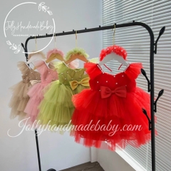 tiered-cap-sleeve-pleated-maxi-dress-with-bead-embroidered-in-red-3-layered-tull
