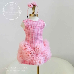 mom-and-daughter-matching-pink-dress-mommy-and-me-outfit-flower-girl-dress-handm