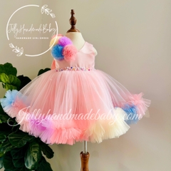 blush-flower-girl-dress-tulle-dress-birthday-girl-dress-vintage-tulle-dress-pink