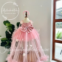 pink-flower-girl-dress-with-baby-girl-heaband-boho-wedding-little-bridesmaid-dre