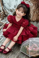 red-sequin-flower-girl-dress-handmade-tulle-gown-puffy-sleeves-vail