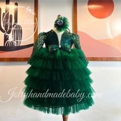 tiered-long-sleeve-with-cut-out-sequin-bodice-in-green-tulle-maxi-dress-for-baby