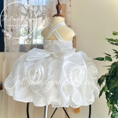 exclusive-organza-with-white-cross-front-knit-top-floral-midi-dress-for-baby-gir