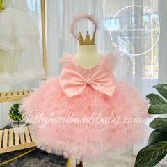 pink-baby-girl-birthday-dress-handmade-tulle-dress-girl-occasion-dress-customize