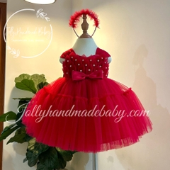 puff-cap-sleeve-midi-dress-with-bead-embroidered-in-red-pleated-tulle-dress-for-