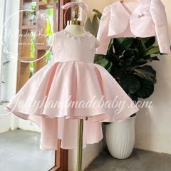 pleated-cap-sleeve-satin-midi-dress-with-beaded-round-neck-in-pink-gift-for-baby