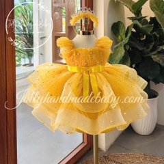 exclusive-beaded-cap-sleeve-tulle-dress-in-yellow-tiered-midi-dress-for-baby-gir