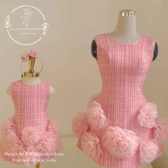 mom-and-daughter-matching-pink-dress-mommy-and-me-outfit-flower-girl-dress-handm