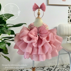 handmade-dusty-rose-organza-girl-dress-tulle-tutu-pearls