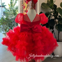 beaded-tiered-short-sleeve-dress-with-exclusive-pleated-front-in-red-tulle-maxi-