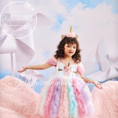 unicorn-cap-sleeve-midi-dress-with-feather-style-in-rainbow-mesh-tulle-dress-for