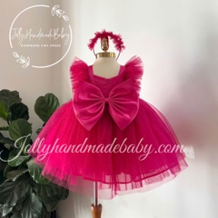 pleated-cap-sleeve-tulle-midi-dress-with-bow-detail-in-hot-pink-gift-for-baby-gi
