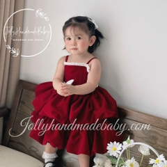 strappy-velvet-midi-dress-embroidered-bow-in-red-with-coat-included-gift-for-bab