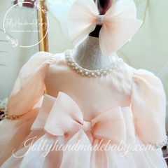 puff-long-sleeve-organza-midi-dress-with-round-neck-in-pink-beaded-organza-dress