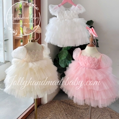 bow-detail-short-sleeve-dress-in-pink-with-flower-embroidered-tulle-maxi-for-bab