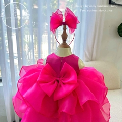 hot-pink-baby-girl-dress-flower-girl-dress-toddler-birthday-dress-organza-ruffle