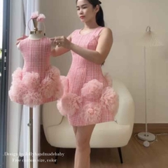 mom-and-daughter-matching-pink-dress-mommy-and-me-outfit-flower-girl-dress-handm