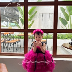 ribbon-tie-strap-tiered-maxi-dress-with-pleated-bodice-in-hot-pink-tulle-hairban