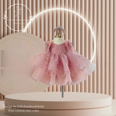 dusty-rose-sequin-girl-dress-birthday-baby-dress-princess-dress-baby-tulle-dress