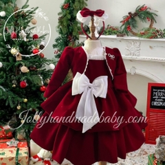 strappy-velvet-midi-dress-embroidered-bow-in-red-with-coat-included-gift-for-bab