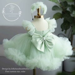 sage-tulle-baby-dress-handmade-ruffle-skirt-floral-headband