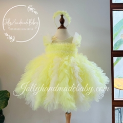 cap-sleeve-midi-dress-with-feather-style-in-yellow-tulle-dress-for-baby-girl