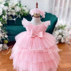 tiered-cap-sleeve-pleated-maxi-dress-with-bead-embroidered-in-pink-3-layered-tul