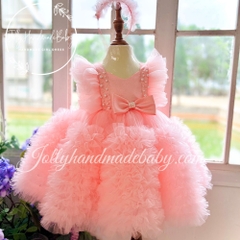 pink-baby-girl-birthday-dress-handmade-tulle-dress-girl-occasion-dress-customize