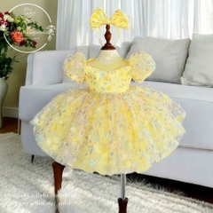 yellow-toddler-princess-dress-baby-girl-floral-tulle-dress-puff-sleeve-birthday-