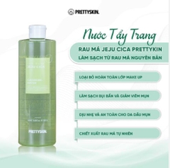 Nước Tẩy Trang sạch mụn rau má JEJU CICA PrettySkin The Pure Jeju Cica Cleansing Water 500ml