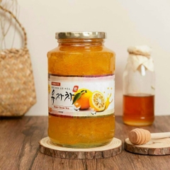 Mật Ong Chanh Đào - Hũ 1kg, Chanh Vàng Gavo - Hàn Quốc