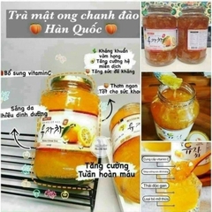 Mật Ong Chanh Đào - Hũ 1kg, Chanh Vàng Gavo - Hàn Quốc
