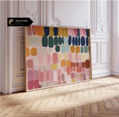 Tổng hợp các mẫu tranh Hồng Pastel Dễ Thương Ngọt Ngào Nghệ Thuật Cô Gái Trừu Tượng Boho Minimalist Tối Giản Đơn Dọc Treo Tường Trang trí