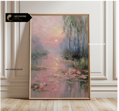 Tổng hợp các mẫu tranh Hồng Pastel Dễ Thương Ngọt Ngào Nghệ Thuật Cô Gái Trừu Tượng Boho Minimalist Tối Giản Đơn Dọc Treo Tường Trang trí