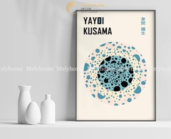 Tranh Đơn Dọc Treo Tường Tráng Gương / Canvas Cao Cấp Danh Hoạ Yayoi Kusama Chấm Bi Nghệ thuật H232