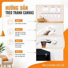 Tranh Khổ Lớn Ngang Hoàng Hôn Mặt Trời Rừng Núi Màu Sắc Phong Cảnh Tối Giản Boho Minimalist Treo Tường Canvas / Tráng gương trang trí phòng khách sạn, phòng ngủ- MELYHOME DECOR