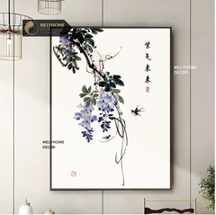Tổng hợp các mẫu tranh indochine Vintage Trung Hoa Hoa Sen Tre Trúc Chim Động Vật Bướm Cổ Điển Nghệ Thuật Treo Tường Trang trí
