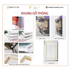 Bộ 3 tranh treo tường canvas Tráng gương cao cấp trang trí nhà hàng, bàn ăn -28