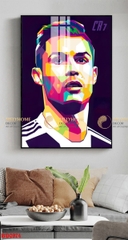 Tranh người nổi tiếng cầu thủ bóng đá Ronaldo CR7 treo tường đơn dọc canvas Tráng gương  (tỷ lệ 2:3) -3