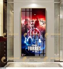 Tranh cầu thủ bóng đá Torres treo tường đơn dọc canvas Tráng gương (tỷ lệ 1:2) -1