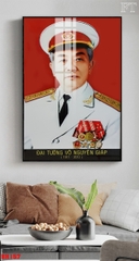 Tranh treo tường đơn dọc Tráng gương Cao Cấp - Bác Giáp- Đại Tướng Võ Nguyên Giáp (tỷ lệ 2:3) -1