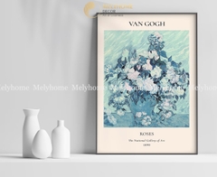 Tranh Đơn Dọc Treo Tường Tráng Gương / Canvas Cao Cấp Hoa Flower Market Matisse Vangogh Tối Giản Nghệ thuật H235