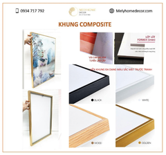 Tranh đơn treo tường Tráng gương Cao Cấp - Thư Pháp Chữ Tâm-  tỷ lệ 1:2 -14