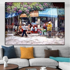 Tranh treo tường đơn ngang thời bao cấp Việt Nam - tỷ lệ 2:3-6