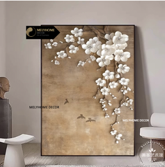Tổng hợp các mẫu tranh indochine Vintage Trung Hoa Hoa MỘC LAN Chim đậu cành hoa Nghệ Thuật Treo Tường Trang trí