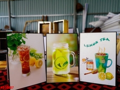 Bộ 3 tranh treo tường canvas Tráng gương cao cấp trang trí quán cafe nhà hàng, bàn ăn -24