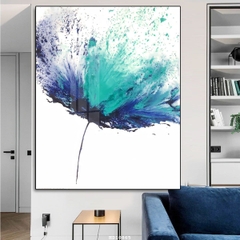 Tranh treo tường canvas Tráng gương cao cấp trừu tượng hoa bồ công anh tỷ lệ 2:3 -40