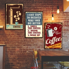 Bộ 3 tranh treo tường canvas Tráng gương cao cấp trang trí quán cafe-3